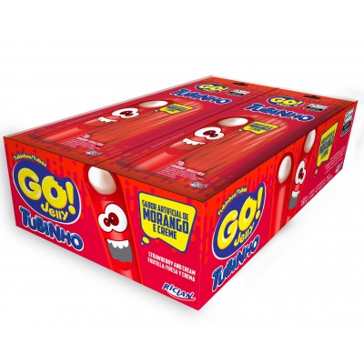 TUBINHOS GO JELLY MORANGO12X15G