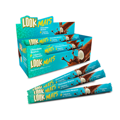 STICK LOOK MAIS CHOC BRANCO 20X20G