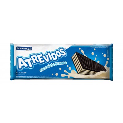 BISC WAFER ATREVIDOS CHOC. BRANCO 110GR