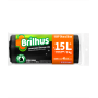 SACO LIXO BRILHUS PRETO ROLO 60X15L