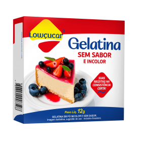 LOWCUCAR GELATINA S/SABOR INCOLOR 12G