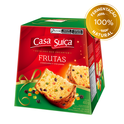 PANETONE CASA SUICA FRUTAS 400G