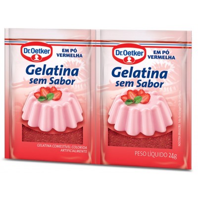 GELATINA SEM SABOR OETKER VERMELHA 24G