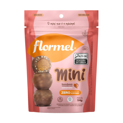 FLORMEL MINI BOMBOM C/CARAMELO 54G