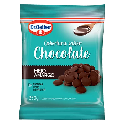 COBERTURA OETKER MEIO AMARGO MOEDAS 350G