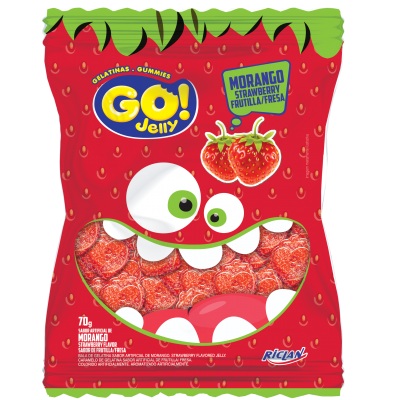 BALA GEL.GO JELLY MORANGOS 70G