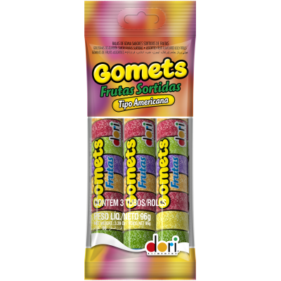 DORI GOMETS GOMA TUBO FRUTAS 3X32G