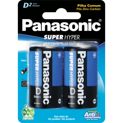 PILHA PANASONIC COMUM GRANDE D C/2