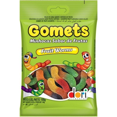 DORI GOMETS MINHOCA ACIDA 100G