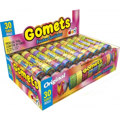 DORI GOMETS GOMA TUBO FRUTAS 30X32G