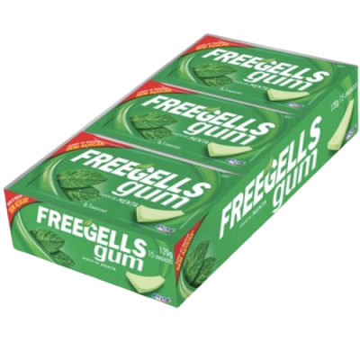 CHICLE FREEGELLS GUM MENTA C/15