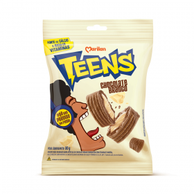 BISC TEENS SNACK CHOCOLATE BRANCO 80G