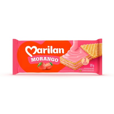 BISC MARILAN WAFER MORANGO 115G