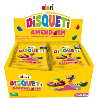 DORI DISQUETI AMENDOIM CHOCO 16X60G