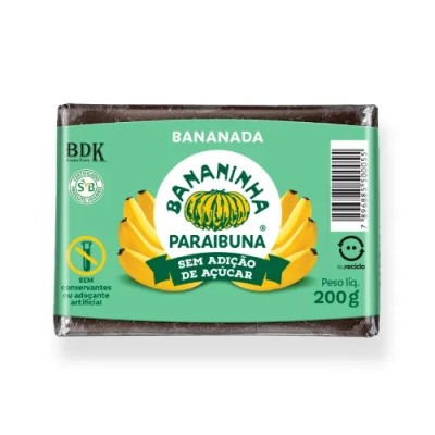 BANANADA PARAIBUNA TABLETE ZERO 200G