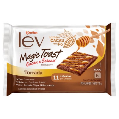 TORRADA LEV MAGIC TOAST CACAU 110G